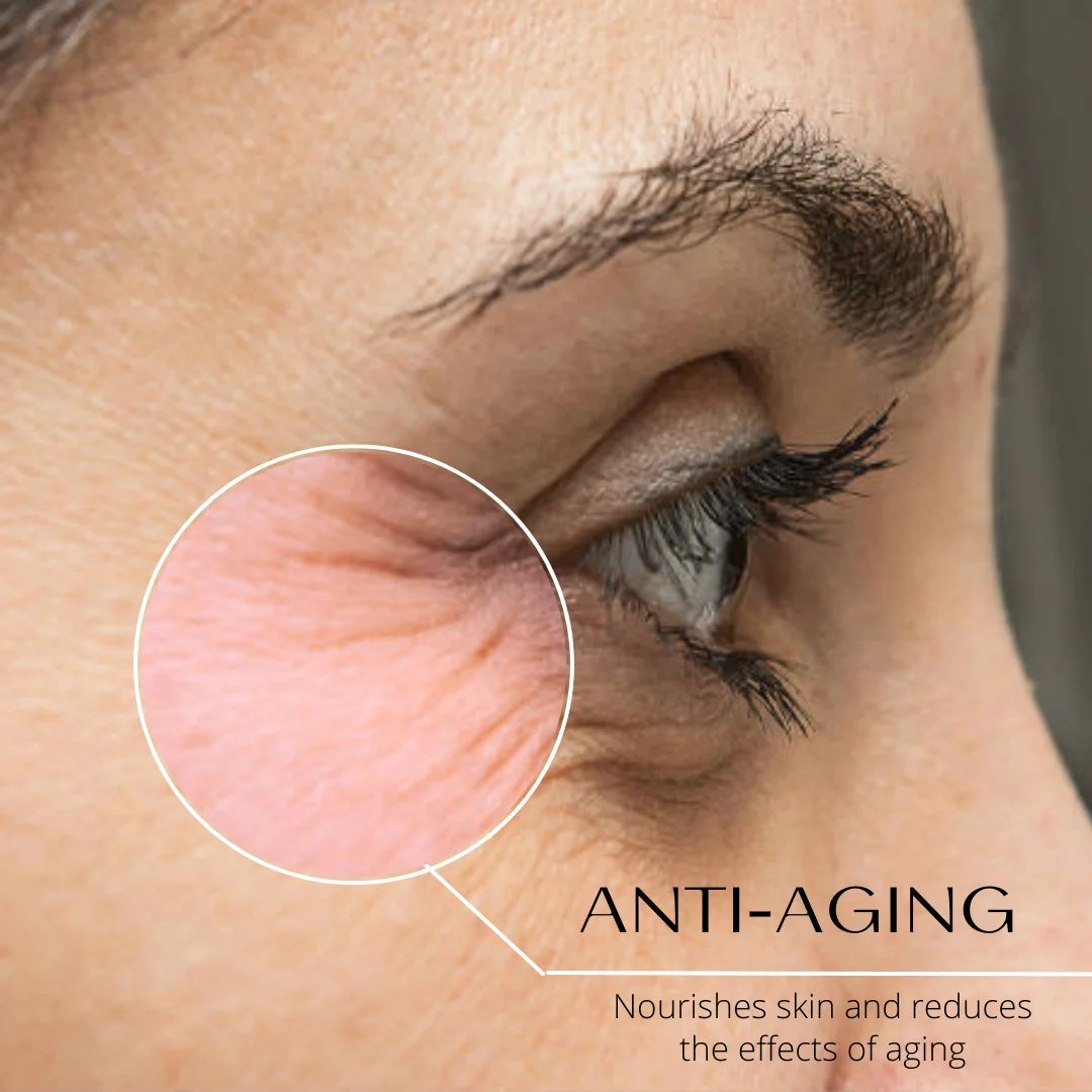 Woman with fine lines and wrinkles