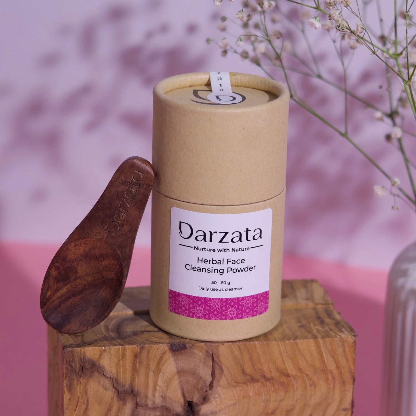 Darzata Herbal facewash tube box with wooden spoon