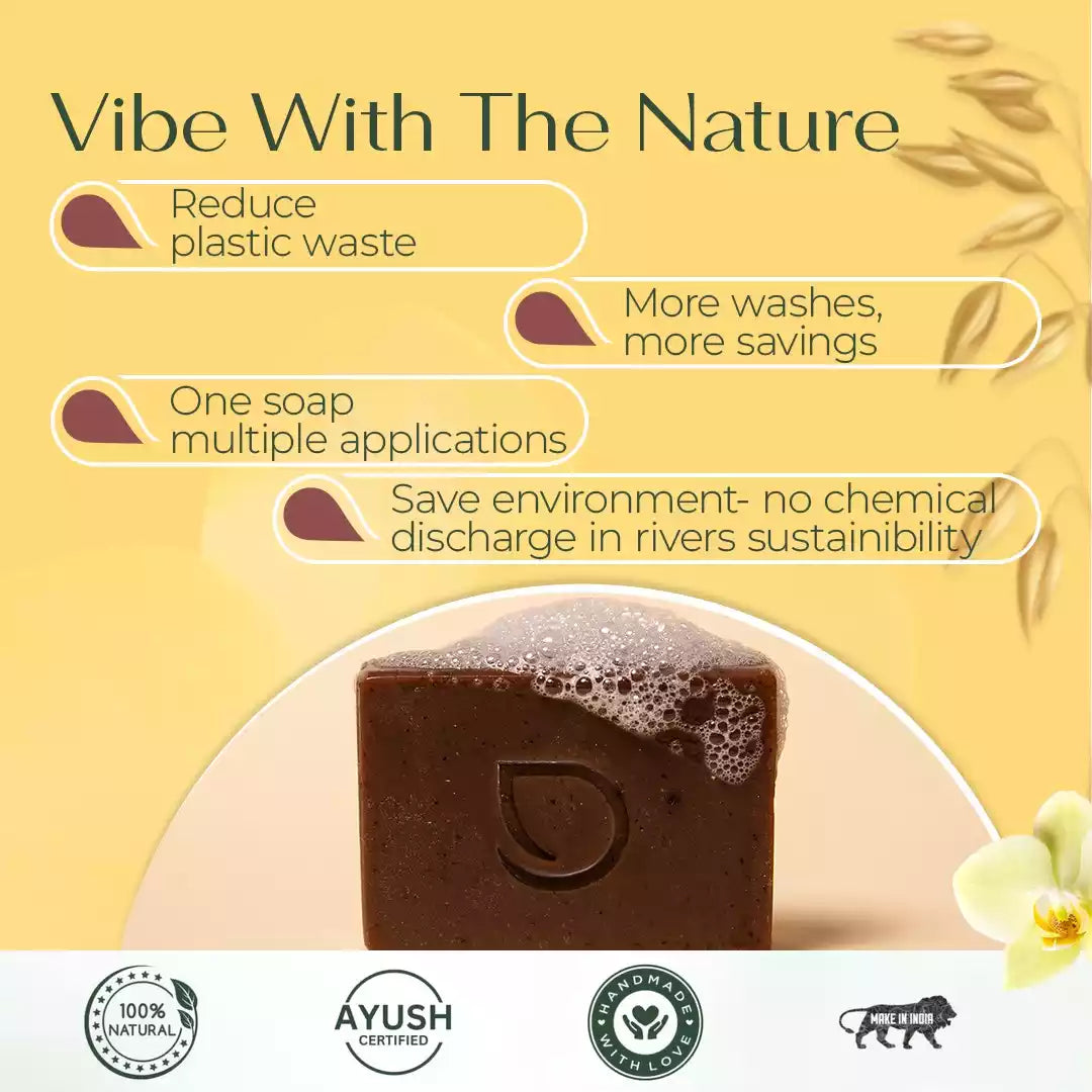 Foaming Darzata Almond vanilla soap bars highlighting sustainability key factors
