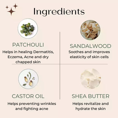 Benefits of natural ingredients used in sandalwood patchouli soap