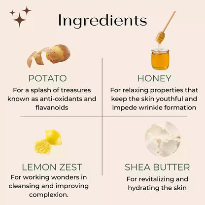 Benefits of natural ingredients used in potato honey soap