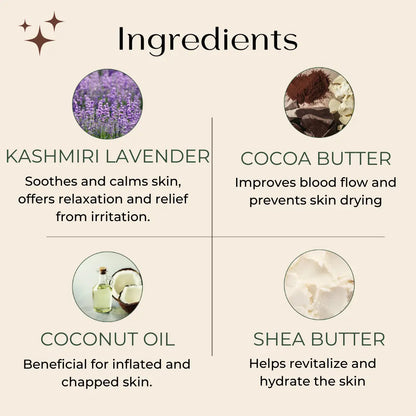 Benefits of natural ingredients used in Kashmiri Lavender soap