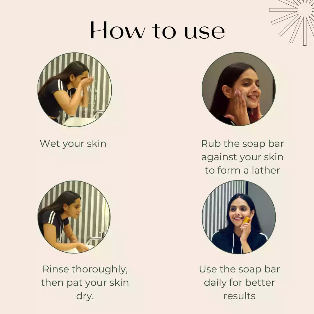 Steps for how to use Darzata soap